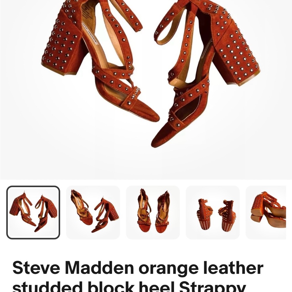 Steve Madden orange stud sandals
